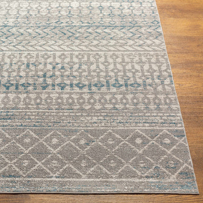 Tambac Blue & Gray Washable Area Rug - Clearance