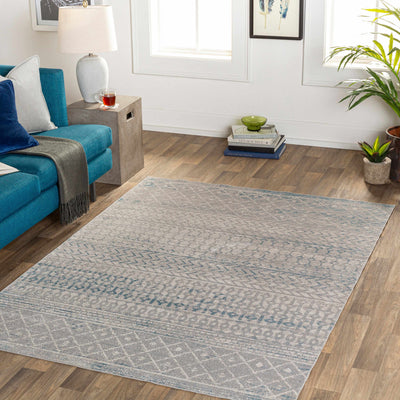 Tambac Blue & Gray Washable Area Rug - Clearance