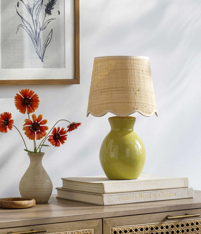 Salgareda Olive Rattan Table Lamp