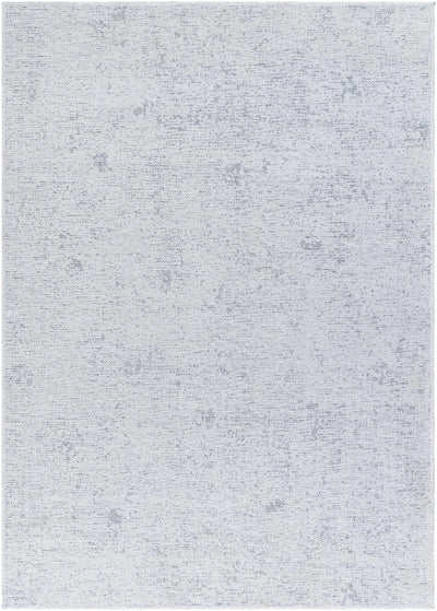 Isako Light Blue Solid Washable Area Rug