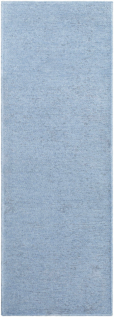 Isako Blue Solid Washable Area Rug