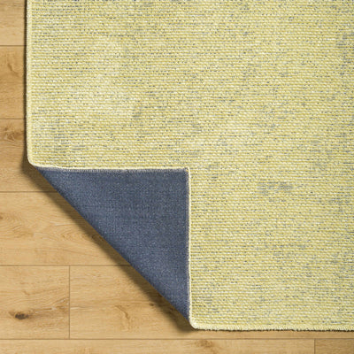 Isako Solid Lime Washable Area Rug