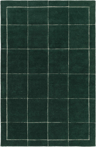 Siarl Green Checkered Area Rug