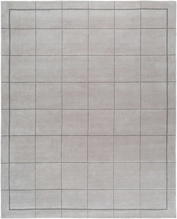 Siarl Gray Checkered Area Rug