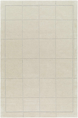 Siarl Cream Checkered Area Rug