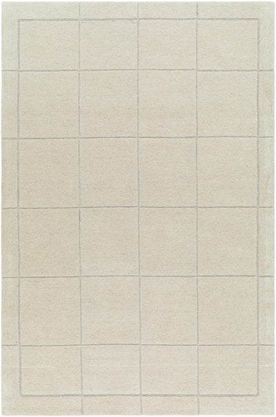 Siarl Cream Checkered Area Rug