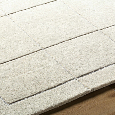 Siarl Cream Checkered Area Rug