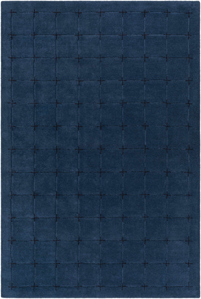 Sanvi Navy Wool Area Rug