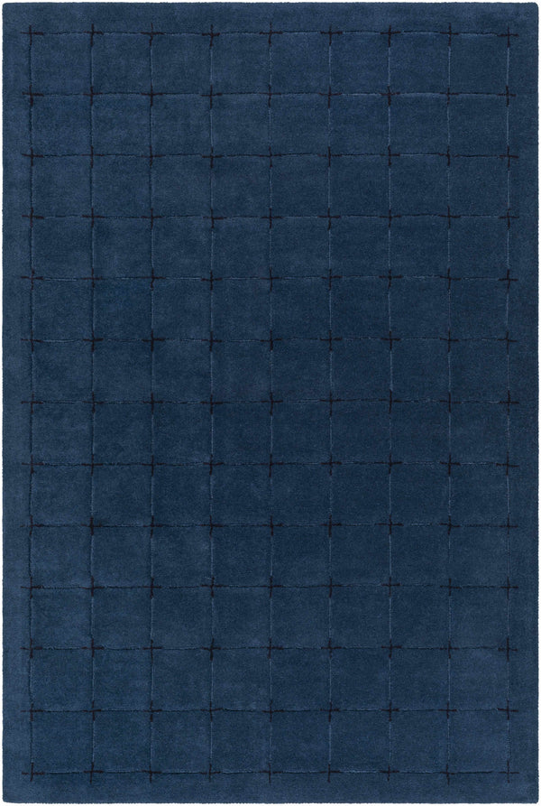 Sanvi Navy Wool Area Rug