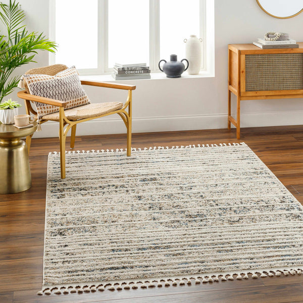 Miyu Brown Area Rug with Tassels