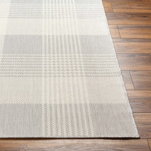 Aubin Ivory Plaid Area Rug