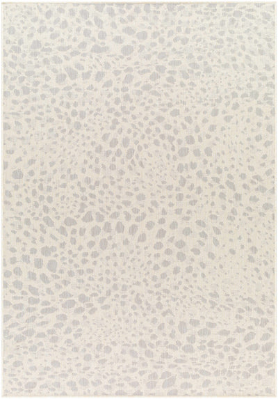 Erno Cream Leopard Print Area Rug