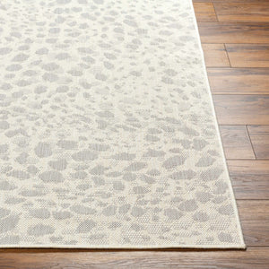 Erno Cream Leopard Print Area Rug