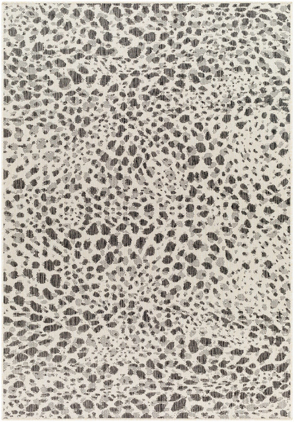 Erno Gray Leopard Print Area Rug