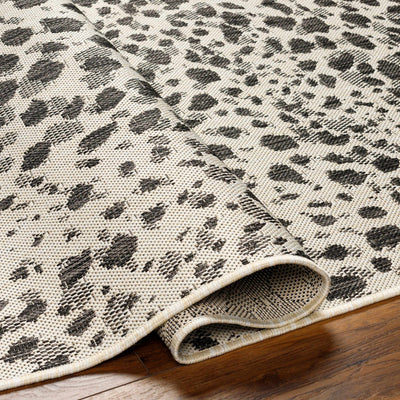 Erno Gray Leopard Print Area Rug