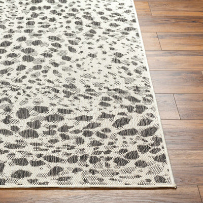 Erno Gray Leopard Print Area Rug