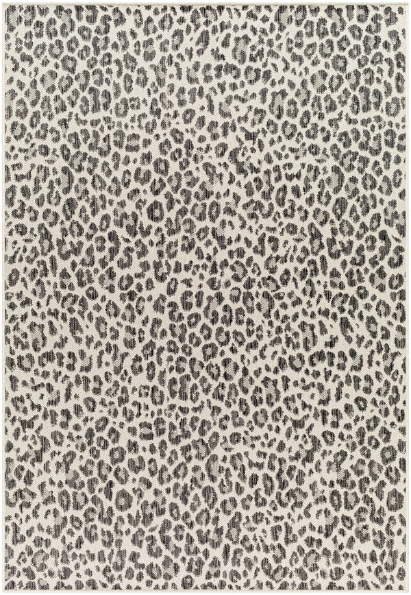 Garbo Gray Leopard Print Area Rug