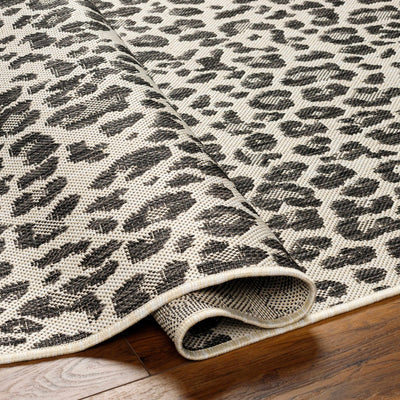 Garbo Gray Leopard Print Area Rug