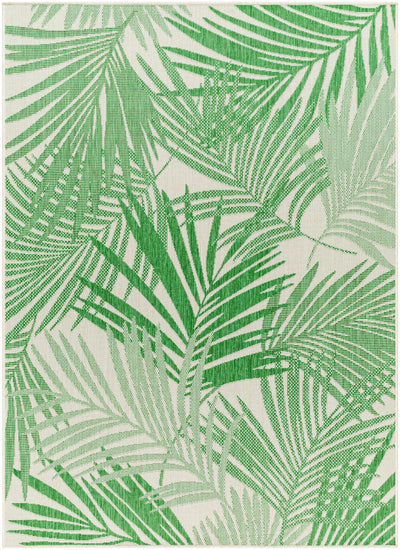 Jaala Green Palm Tropical Area Rug