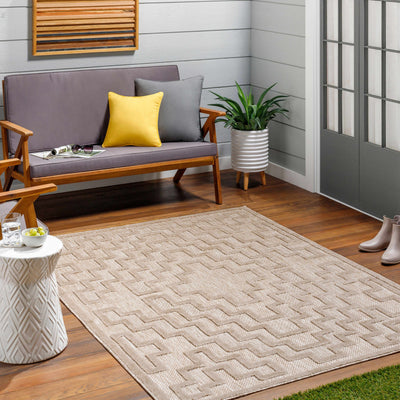 Diza Tan Outdoor Rug - Clearance