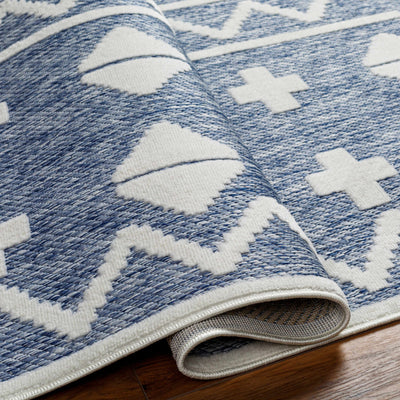 Elio Blue Outdoor Rug - Clearance