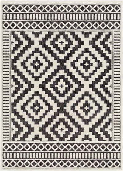 Feya Black Outdoor Rug Washable - Clearance