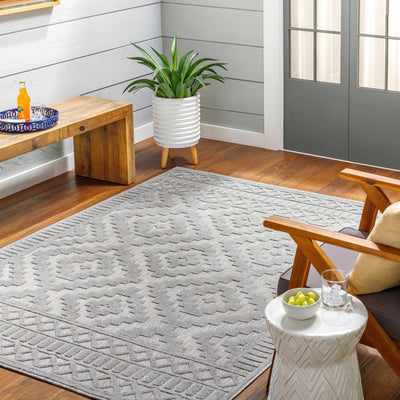 Feya Gray Outdoor Rug - Clearance