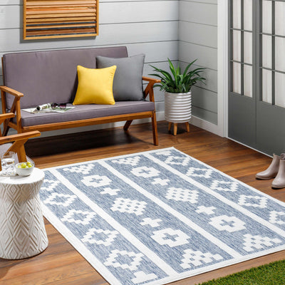 Hiro Blue Outdoor Rug - Clearance