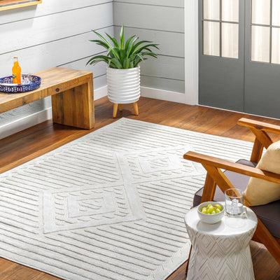 Rune Cream Outdoor Rug - Clearance