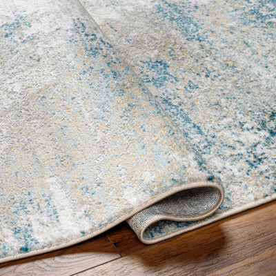 Duval Blue Abstract Area Rug