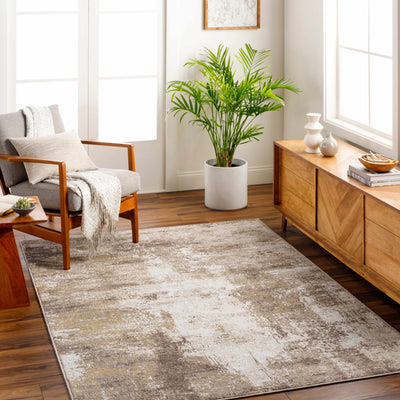 Duval Brown Abstract Area Rug