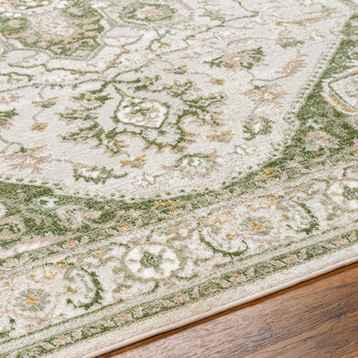 Gauri Green Medallion Area Rug