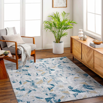 Gonca Blue Geometric Area Rug