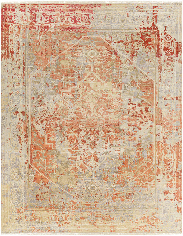 Juji Burnt Orange Wool Rug