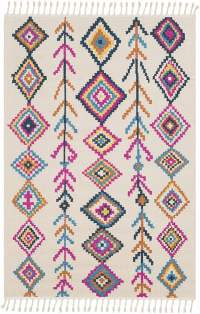 Stapleton 9x12 White Tassel Rug - Clearance