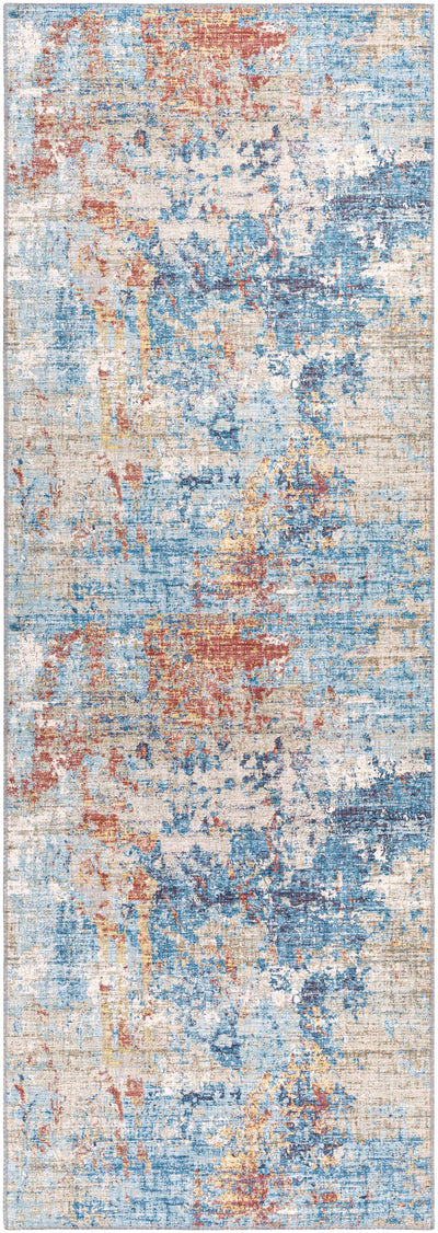 Stalling Rust&Blue Contemporary Rug