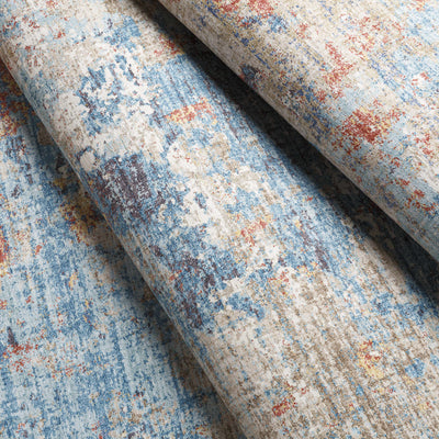 Stalling Rust&Blue Contemporary Rug