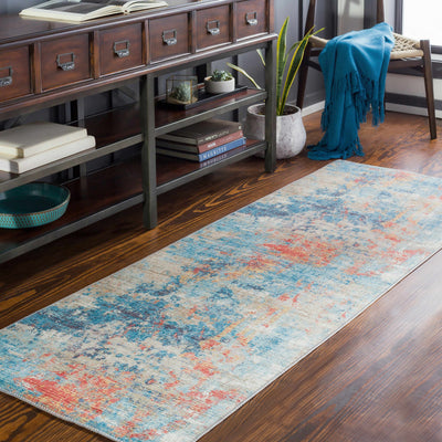 Stalling Rust&Blue Contemporary Rug