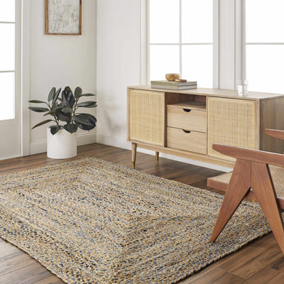 Druce Jute & Blue Jean Rug