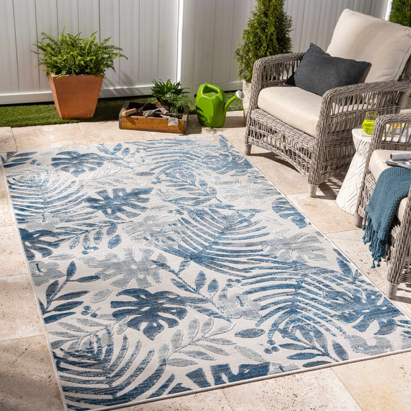 Ekin Navy Indoor & Outdoor Rug - Clearance