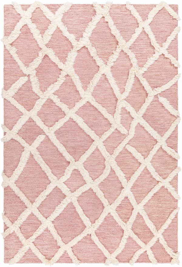 Adica Pink Wool Area Rug