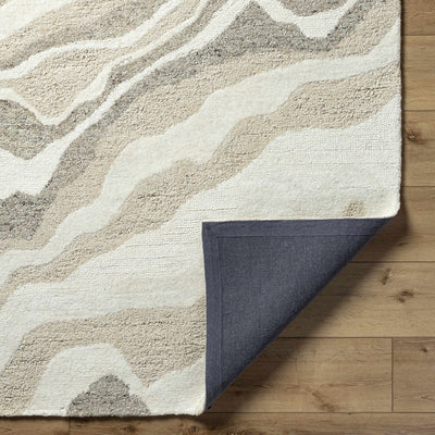 Siani Beige Wool Area Rug