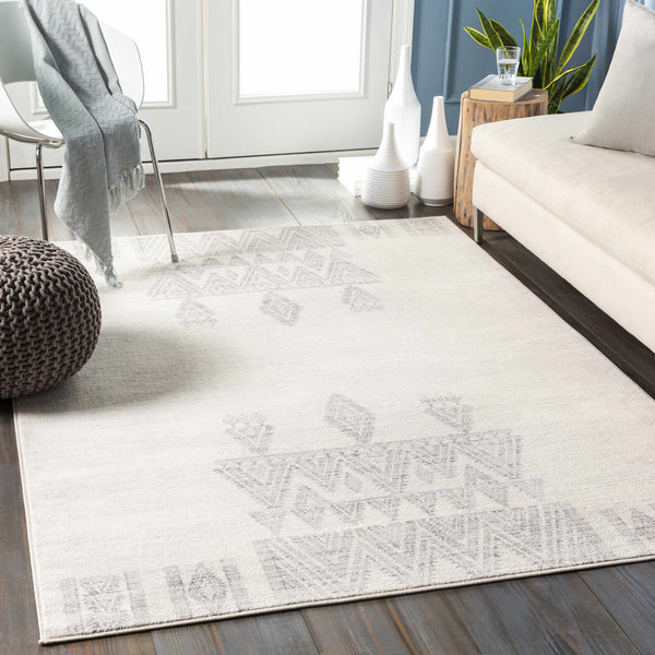 Wakita Light Gray Tribal Rug