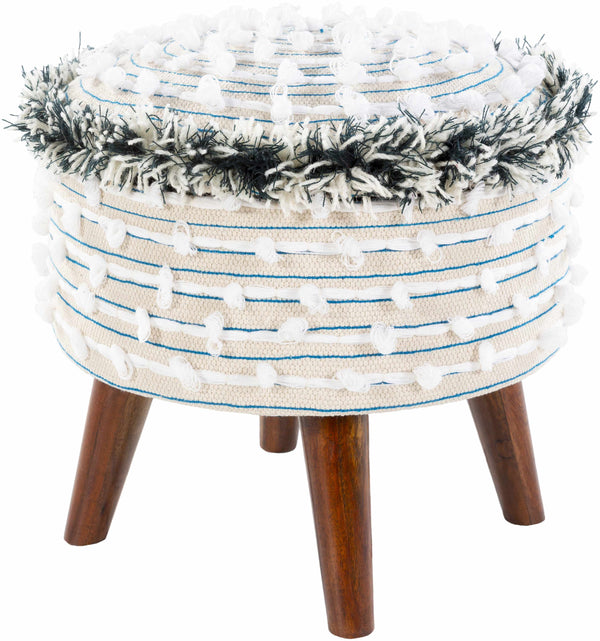 Matagami Beige Hand Woven Stool