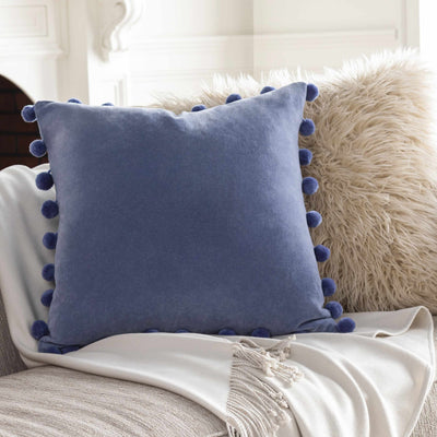 Tayabo Blue Square Throw Pillow