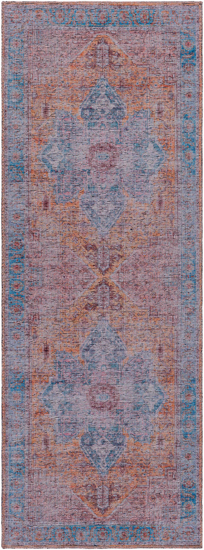 Otaki Purple & Brown Washable Area Rug - Clearance