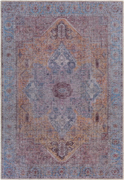 Otaki Purple & Brown Washable Area Rug - Clearance