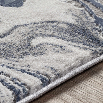 Moana Denim Blue Marble Area Rug