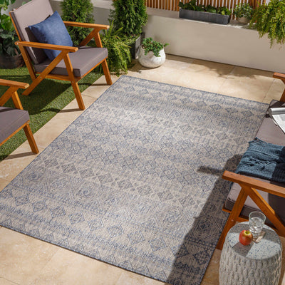 Ramon Gray & Blue Area Rug - Clearance