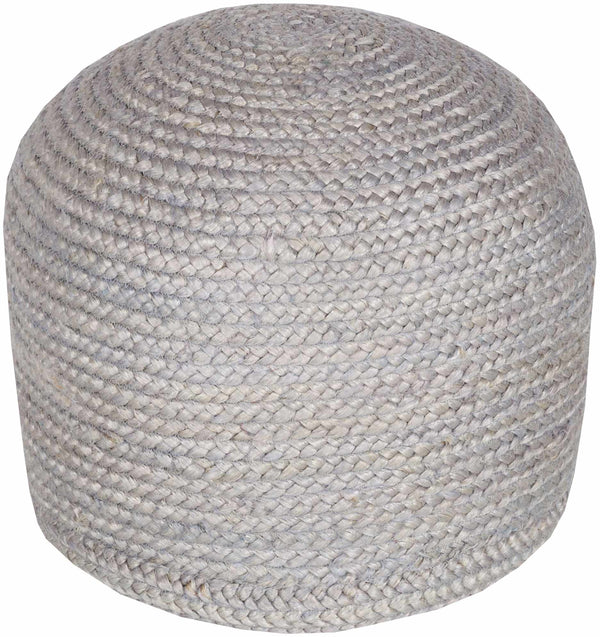 Rockaway Gray Knitted Jute Pouf